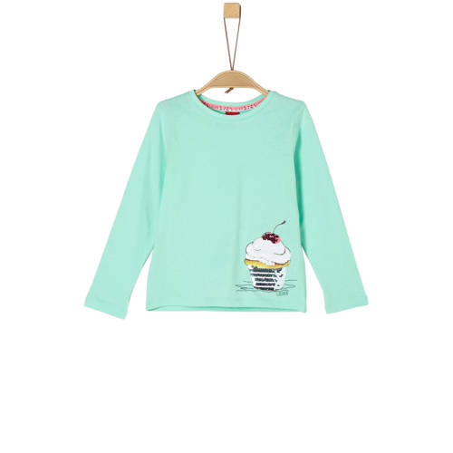 Soliver Longsleeve Met Omkeerbare Pailetten Lichtgroen soliver kopen in de aanbieding Soliver Longsleeve Met Omkeerbare Pailetten Lichtgroen soliver kopen in de aanbieding