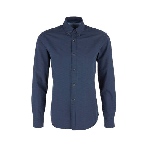 Soliver Regular Fit Overhemd Met Print Donkerblauw soliver kopen in de aanbieding Soliver Regular Fit Overhemd Met Print Donkerblauw soliver kopen in de aanbieding