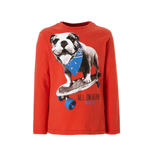 Soliver Longsleeve Met Hond Oranje soliver kopen in de aanbieding Soliver Longsleeve Met Hond Oranje soliver kopen in de aanbieding