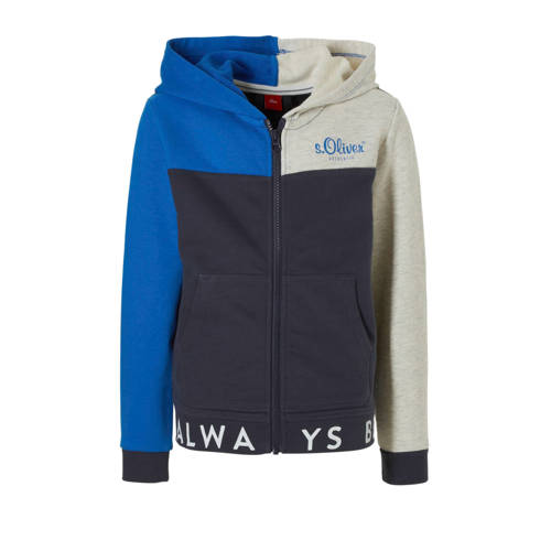 Soliver Sweatvest Met Tekst Donkerblauw soliver kopen in de aanbieding Soliver Sweatvest Met Tekst Donkerblauw soliver kopen in de aanbieding