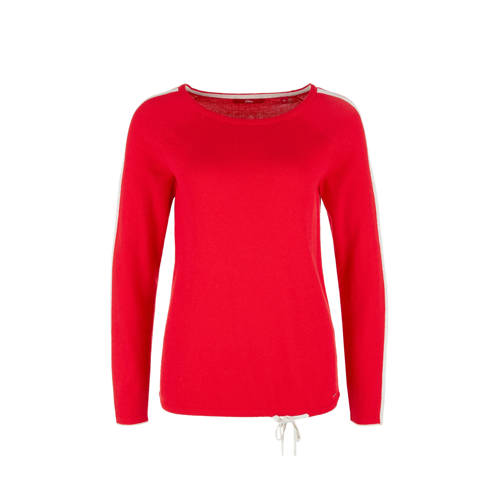 Soliver Sweater Met Streepdetail Oranje soliver kopen in de aanbieding
