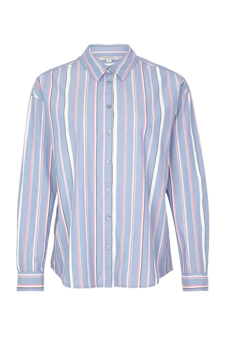 comma blauw identity casual gestreepte blouse rqaxOrwfP