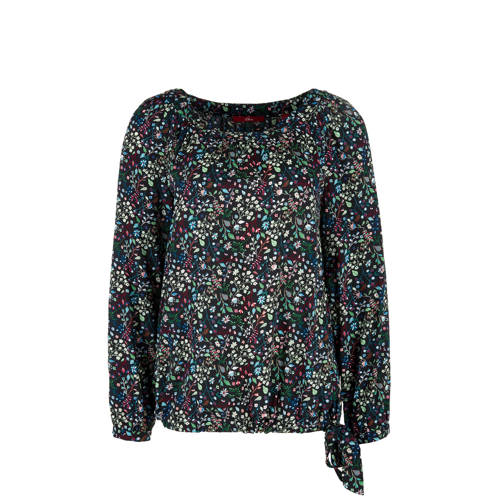 Soliver Top Met Bloemenprint Zwart soliver kopen in de aanbieding