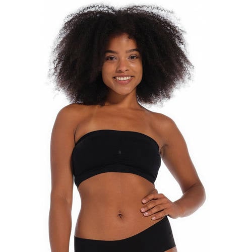 MAGIC Bodyfashion niet-voorgevormde strapless bandeau bh zwart afbeelding