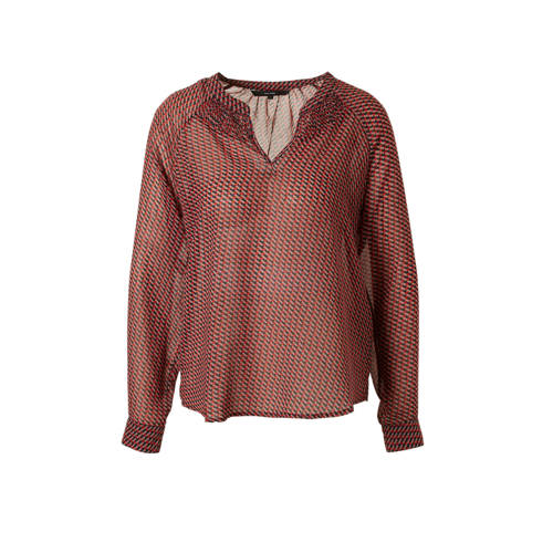 Vero Moda Blouse Met All Over Print Rood vero moda kopen in de aanbieding
