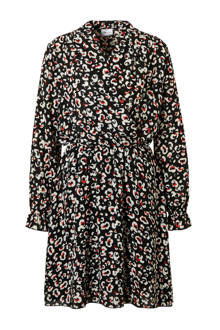 AWARE by VERO MODA jurk met panterprint en overslagkraag