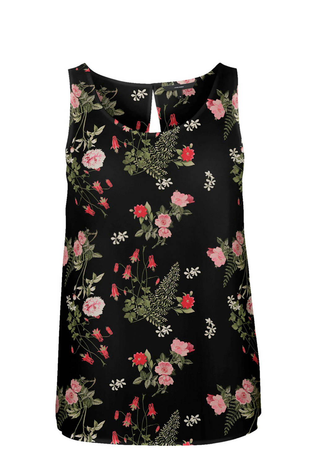 VERO MODA top met bloemen, Zwart/multi