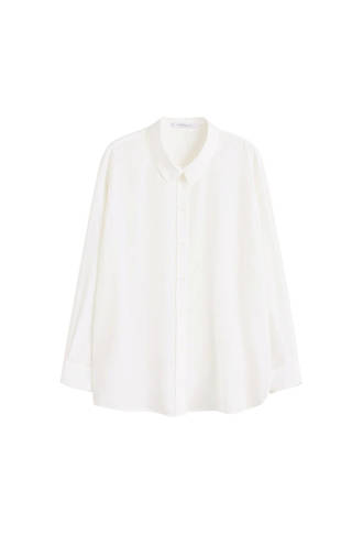 satijnen blouse wit