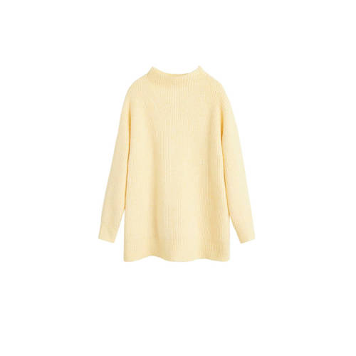 Mango Gebreide Trui Met Gerecycled Polyester Geel mango kopen in de aanbieding