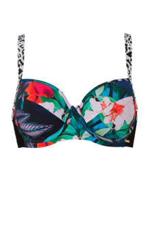 beugel bikinitop Caló des Moro in een all over print zwart
