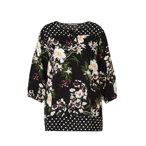 Studio Top Met All Over Print Zwart studio kopen in de aanbieding Studio Top Met All Over Print Zwart studio kopen in de aanbieding