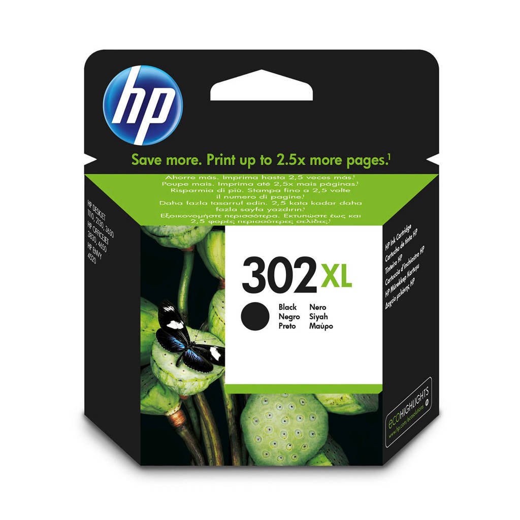 HP HP 302 XL INK BL inktcartridges (zwart), Zwart