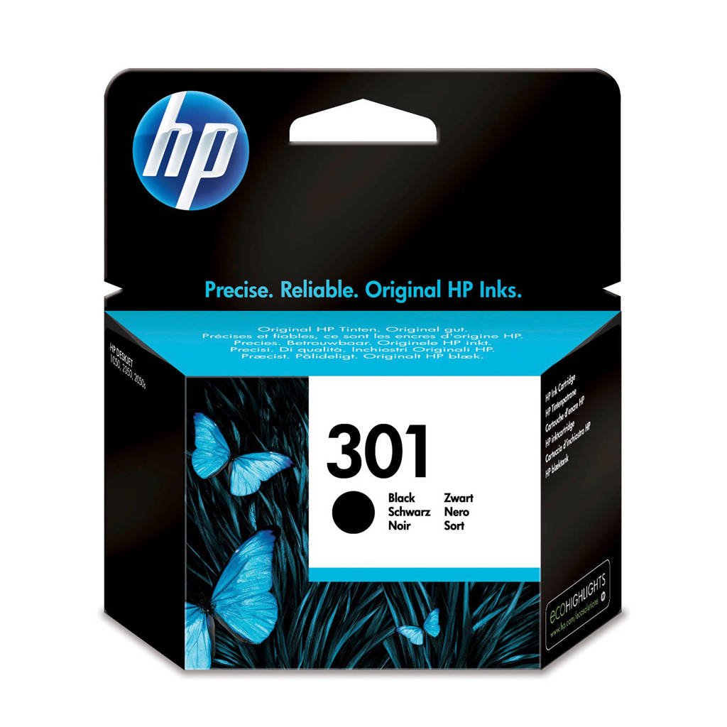 HP HP 301 INK BLACK inktcartridges (kleur), Zwart