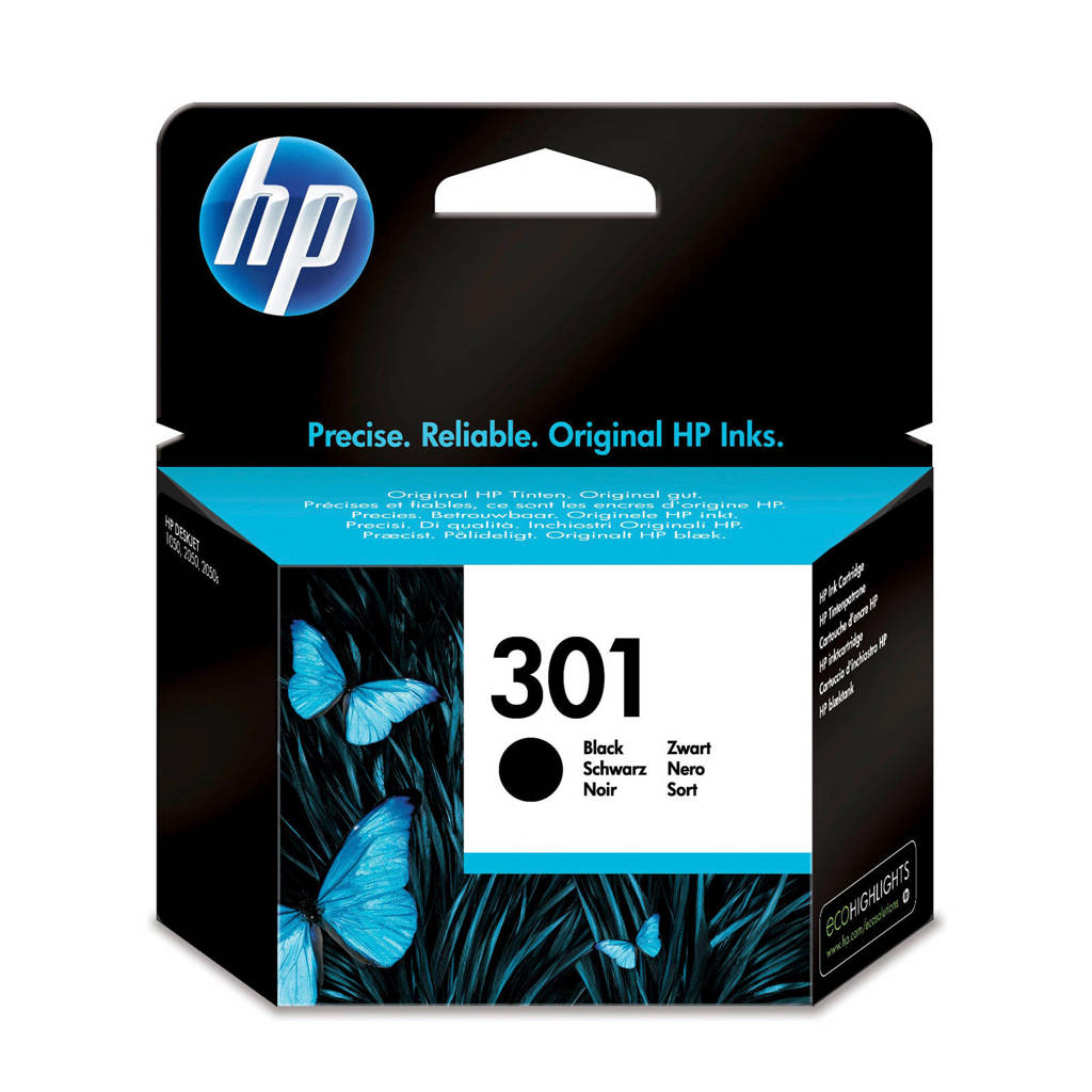 HP HP 301 INK BLACK inktcartridges (kleur), Zwart