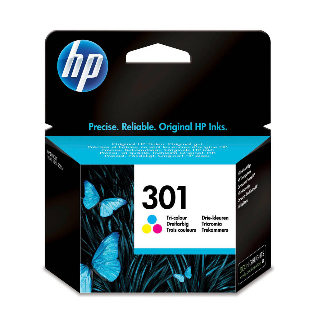 HP HP 301 INK COLOR inktcartridges (kleur), Geel, Magenta en Cyaan