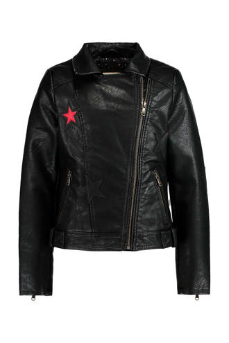 bikerjack van imitatieleer zwart