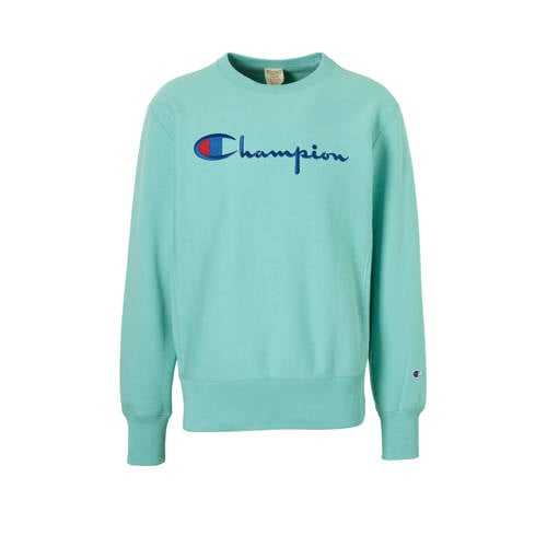 Champion Sweater Met Logo Mintgroen champion kopen in de aanbieding