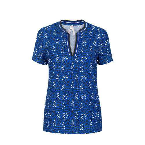 Miss Etam Regulier Top Met Hart Print Blauw miss etam kopen in de aanbieding