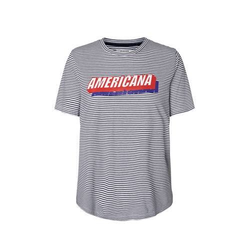 Pieces Gestreept T Shirt Met Tekstopdruk pieces kopen in de aanbieding Pieces Gestreept T Shirt Met Tekstopdruk pieces kopen in de aanbieding