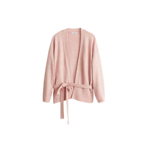 Mango Gebreid Vest Roze mango kopen in de aanbieding