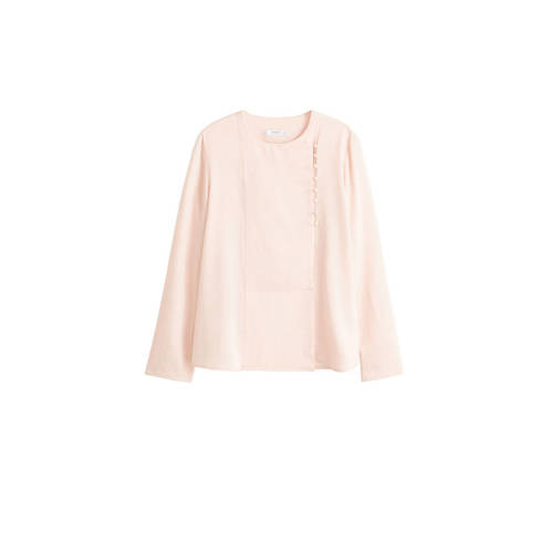 Mango Top Met Streeptextuur Zacht Roze mango kopen in de aanbieding