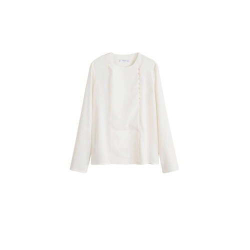 Mango Top Met Streeptextuur Ecru mango kopen in de aanbieding Mango Top Met Streeptextuur Ecru mango kopen in de aanbieding