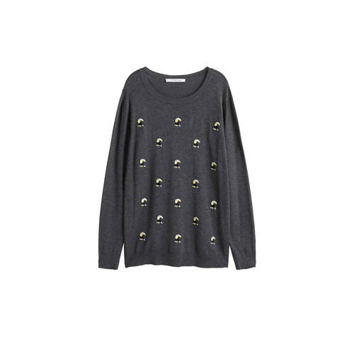 Violeta By Mango Fijn Gebreide Top Met Borduursels Grijs violeta by mango kopen in de aanbieding Violeta By Mango Fijn Gebreide Top Met Borduursels Grijs violeta by mango kopen in de aanbieding
