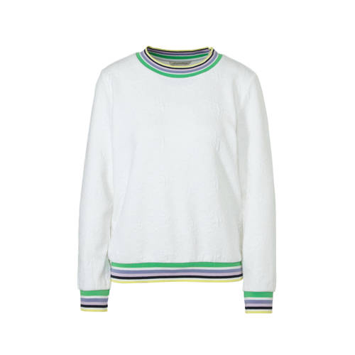 Tom Tailor Sweater Met Gestreepte Rib Boorden tom tailor kopen in de aanbieding