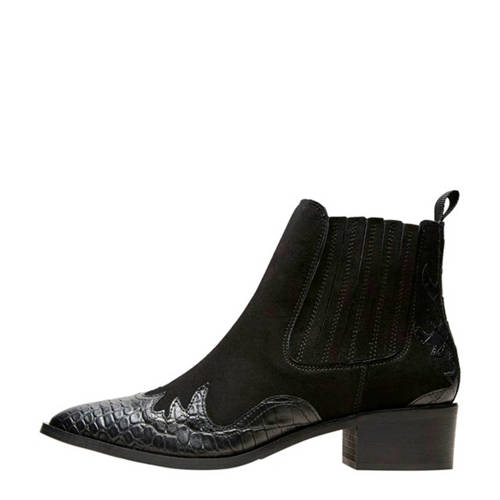 Selected Femme Leren Chelsea Boots Zwart selected femme kopen in de aanbieding