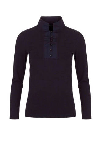 polo met parelknoopjes marine