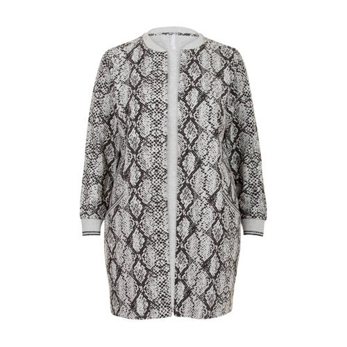 Miss Etam Plus Vest Met Slangenprint Wit miss etam kopen in de aanbieding