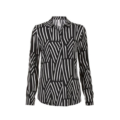 Miss Etam Regulier Blouse Met All Over Print Zwart miss etam kopen in de aanbieding