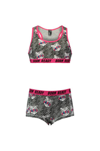 bh top + short dierenprint
