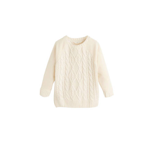 Mango Kids Gebreide Trui Ecru mango kids kopen in de aanbieding