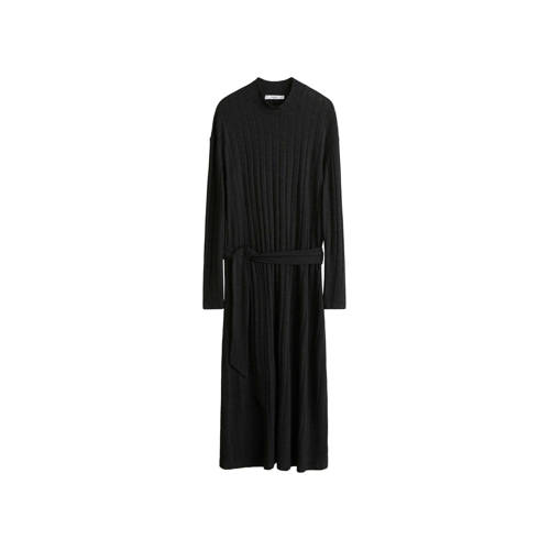 Mango Gebreide Jurk Met Ribpatroon Antraciet mango kopen in de aanbieding Mango Gebreide Jurk Met Ribpatroon Antraciet mango kopen in de aanbieding