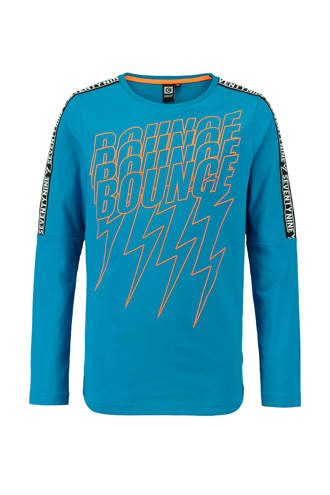 longsleeve met tekst blauw