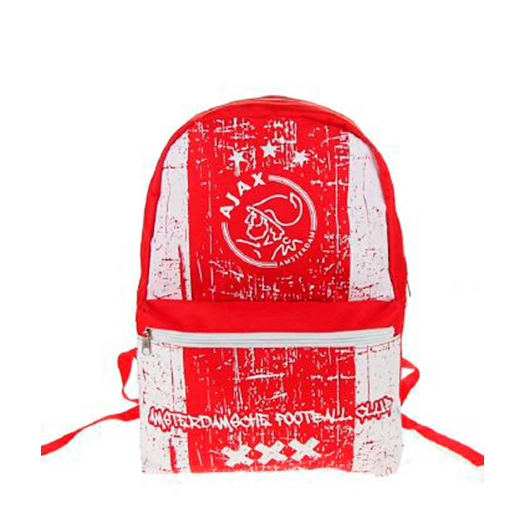 Ajax rugzak groot, Rood/wit