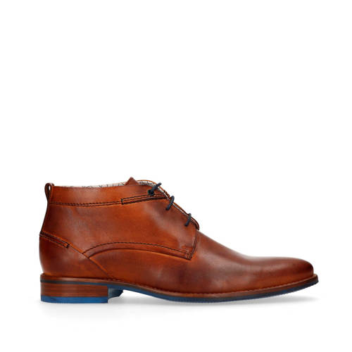 Manfield Leren Veterschoenen Bruin manfield kopen in de aanbieding