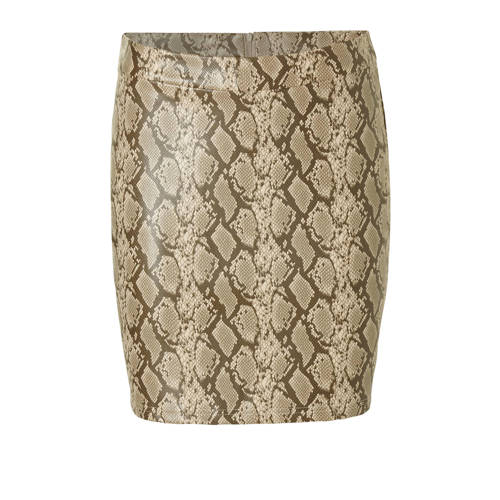 Noisy May Imitatie Leren Slangen Print Rok noisy may kopen in de aanbieding