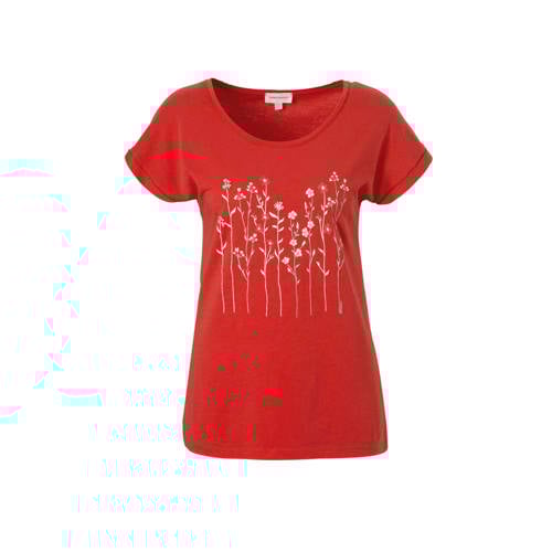 Armedangels T Shirt Met Printopdruk Rood armedangels kopen in de aanbieding Armedangels T Shirt Met Printopdruk Rood armedangels kopen in de aanbieding