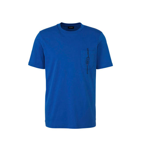 Diesel T Shirt Blauw diesel kopen in de aanbieding