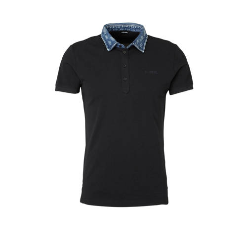 Diesel Regular Fit Polo Zwart diesel kopen in de aanbieding
