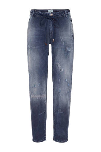 jog denim met versleten effect