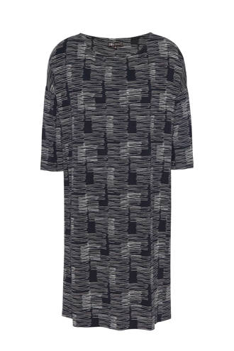 tuniek met all over print zwart