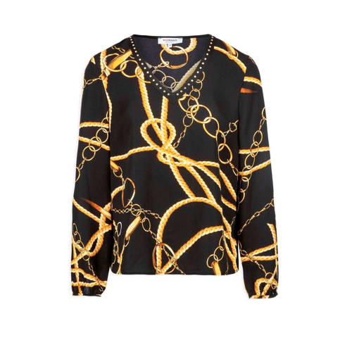 Morgan Top Met Studs Langs De Halslijn Zwart morgan kopen in de aanbieding