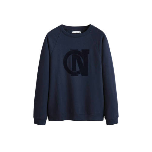 Mango Man Sweater Met Fluweel Marine mango man kopen in de aanbieding Mango Man Sweater Met Fluweel Marine mango man kopen in de aanbieding