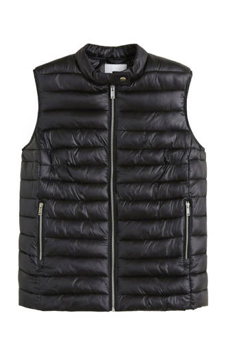 doorgestikte bodywarmer zwart