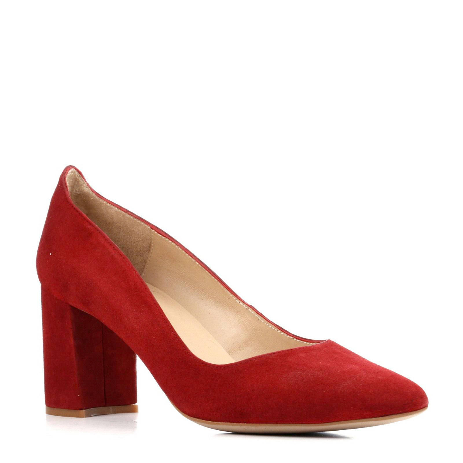 Unisa suède pumps rood | wehkamp