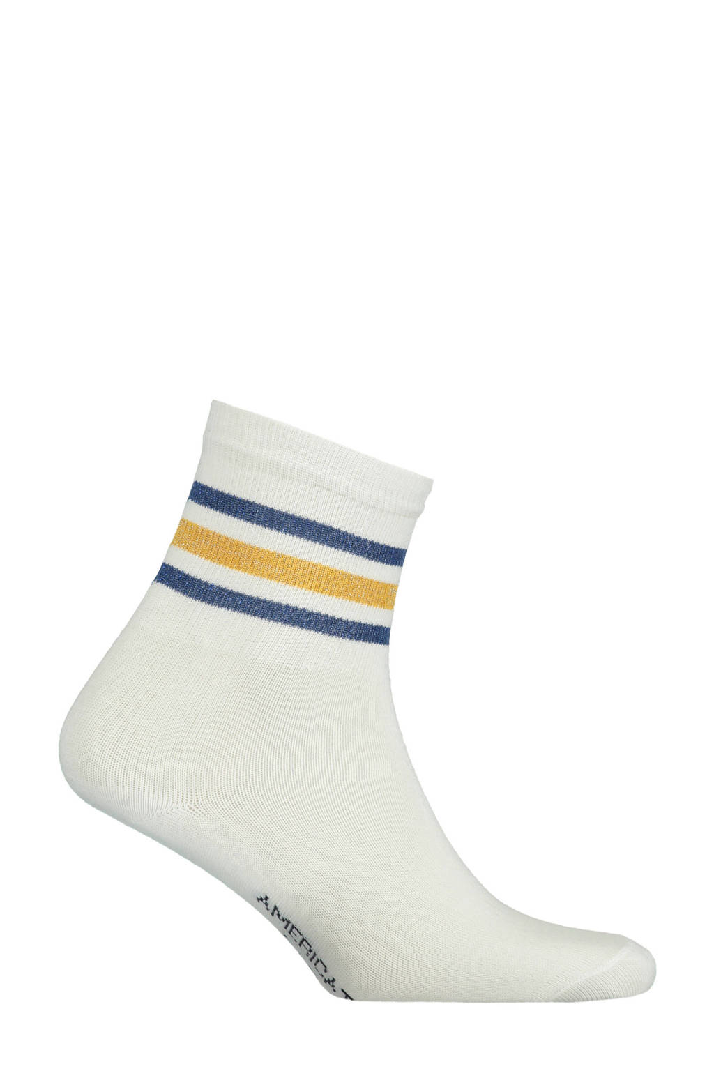 America Today Junior sokken Lara jr wit, Wit/blauw