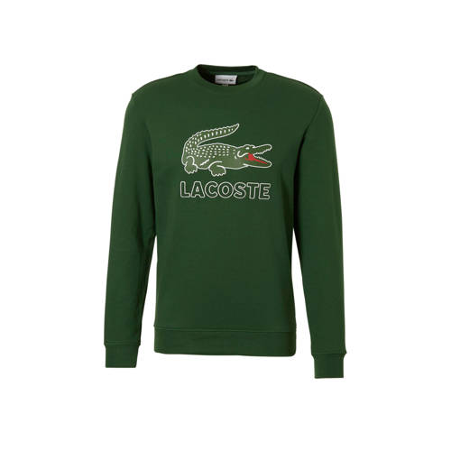 Lacoste Sweater Met Logo Groen lacoste kopen in de aanbieding